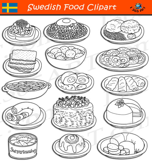 Swedish Food Clipart