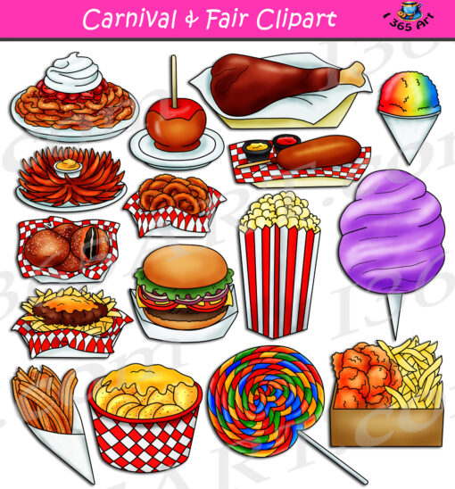Carnival and Fair Foods Clipart