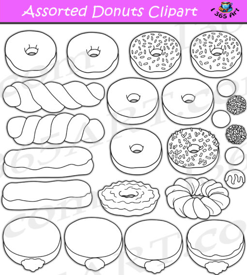 Assorted Donuts Clipart