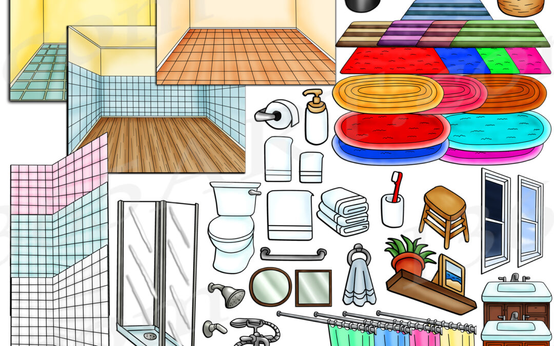 Build A Bathroom Clipart Set Download