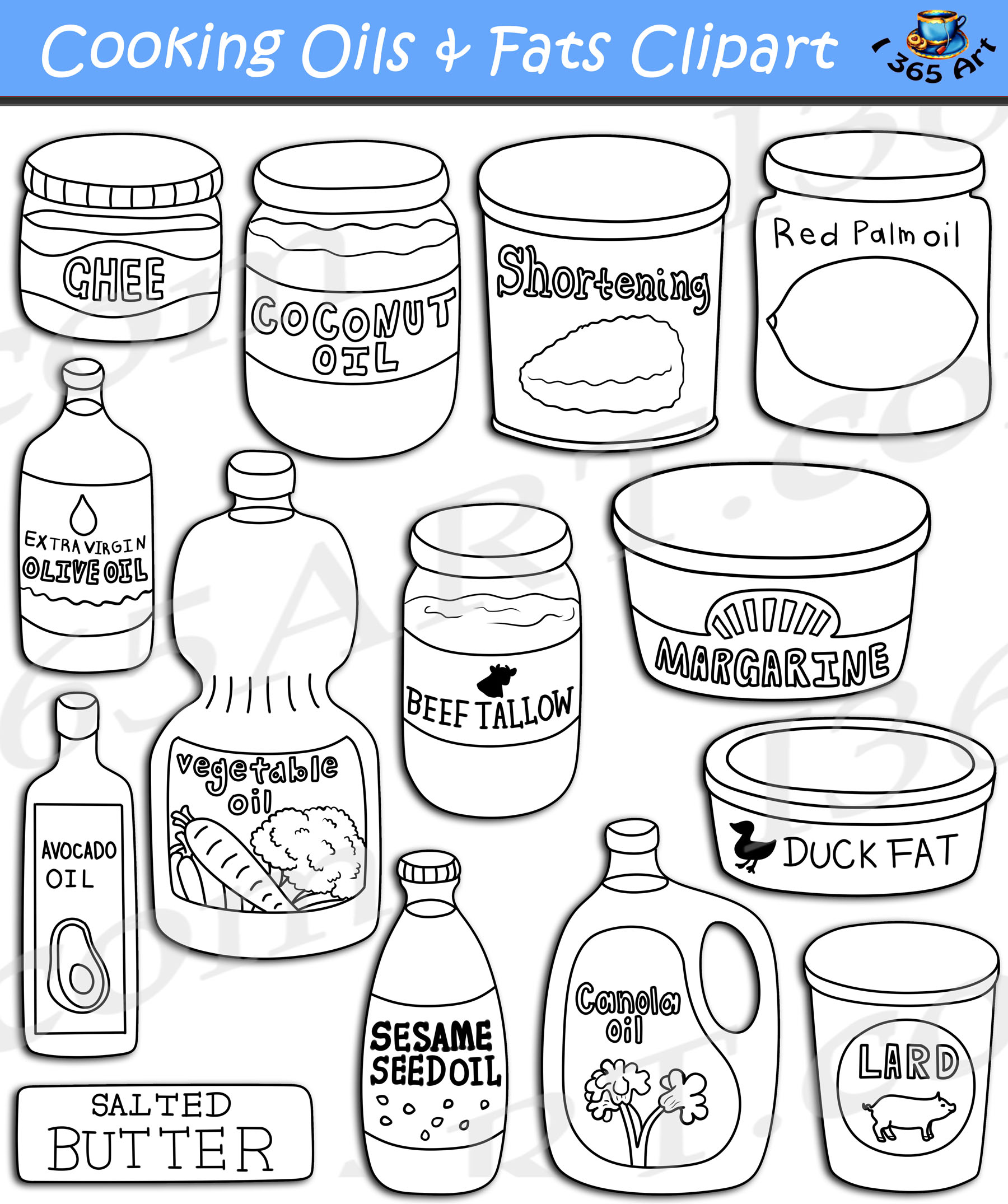 oils and fats clipart