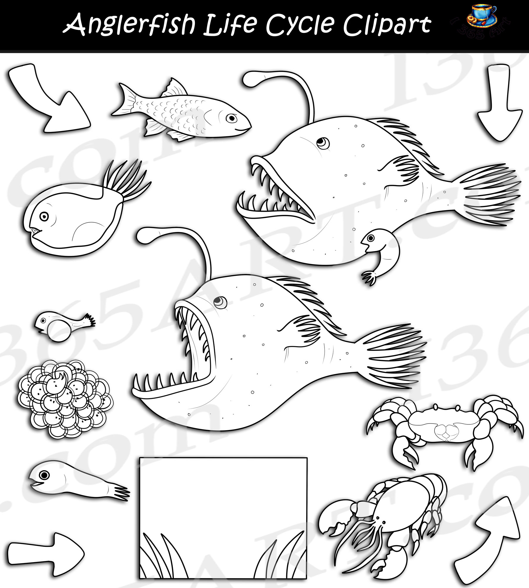 angler fish clipart image