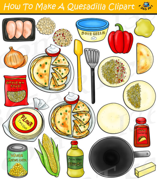 How To Make A Quesadilla Clipart