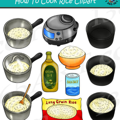 How To Cook Rice Clipart