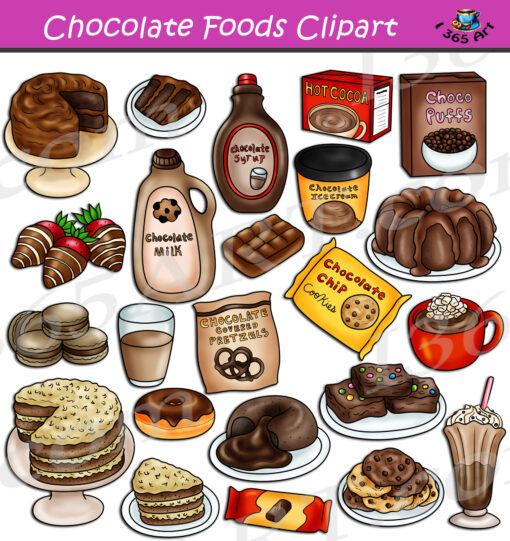 Chocolate Flavor Foods Clipart