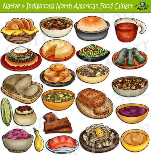 Native American Foods Clipart