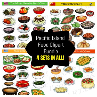 Pacific Island Food Clipart Bundle