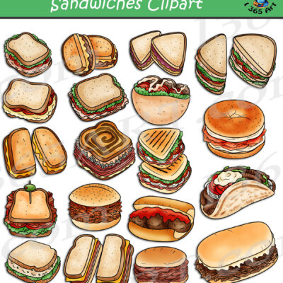 Sandwich Clipart Set Download