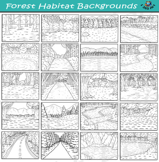 Forest Backgrounds Clipart