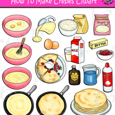 How To Cook Crepes Clipart