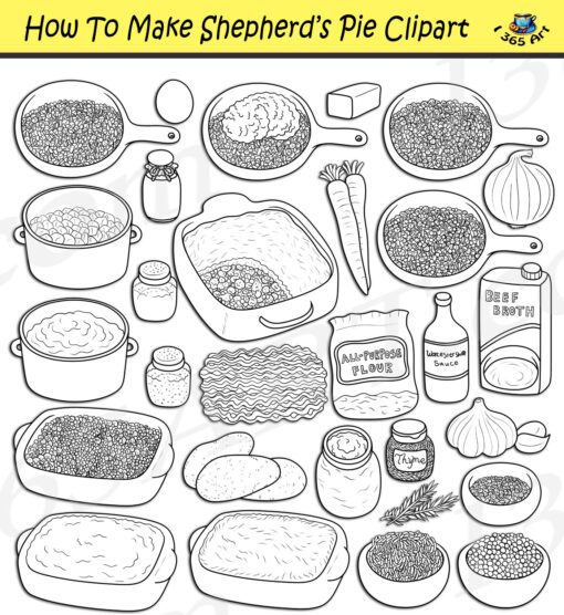 How To Make Shepherd's Pie Clipart