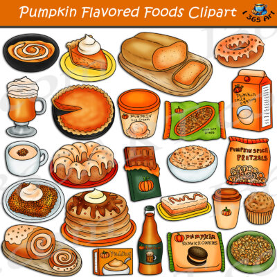 Pumpkin Flavor Foods Clipart
