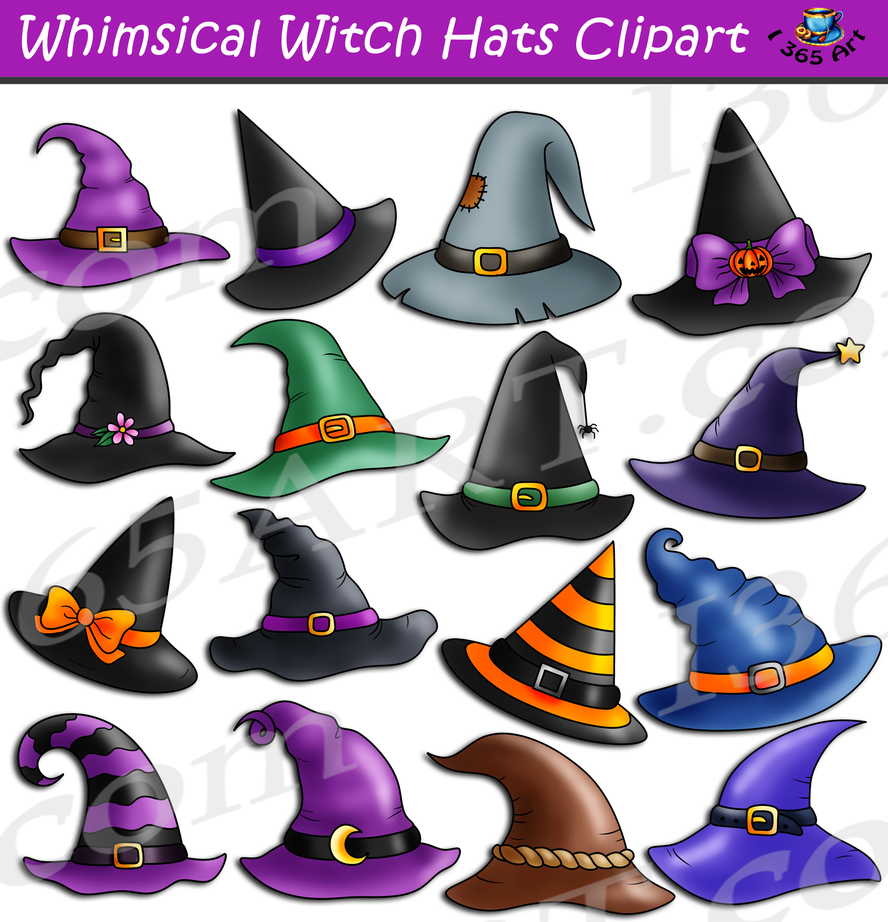 Halloween Witch Hats Clipart Download - Clipart 4 School