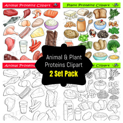 Animal and Plant Proteins Clipart