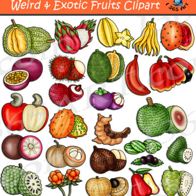 Weird & Exotic Fruits Clipart