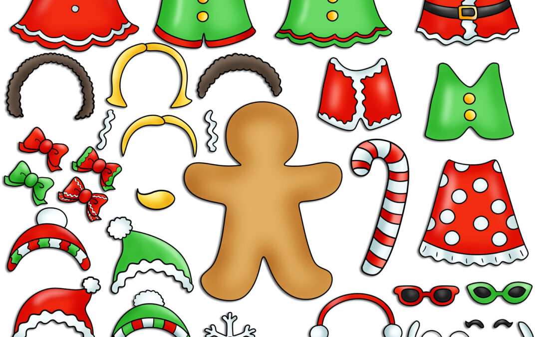 Build A Gingerbread Man Clipart Set Download