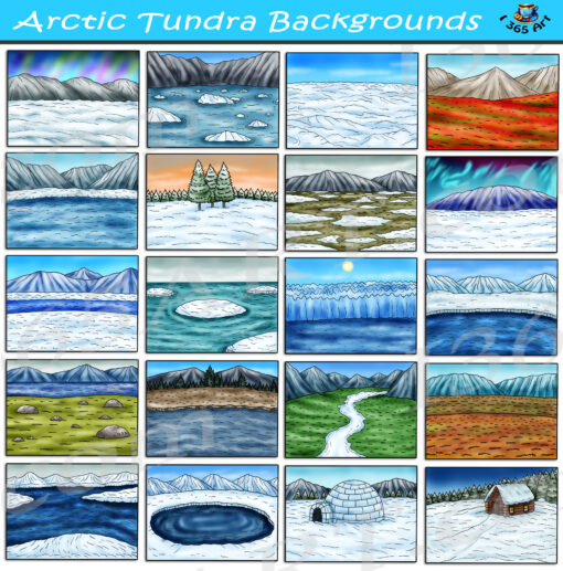 Arctic Tundra Backgrounds Clipart