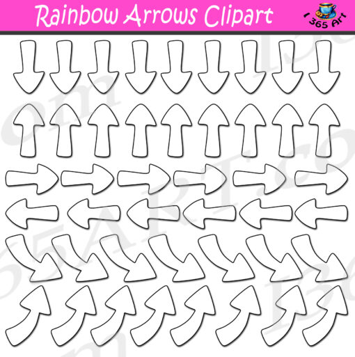 Rainbow Arrows Clipart
