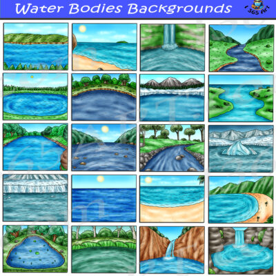 Water Bodies Backgrounds Clipart