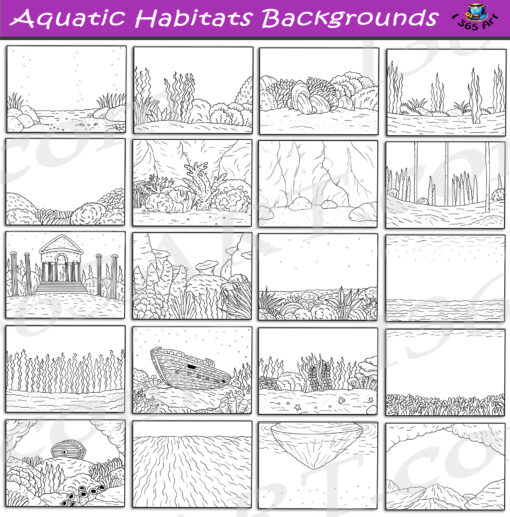 Aquatic Backgrounds Clipart