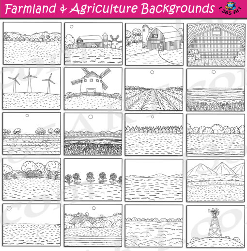 Farm Backgrounds Clipart