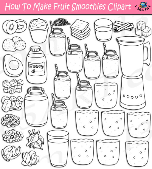 How To Make Fruit Smoothies Clipart