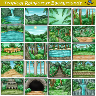 Tropical Rainforest Backgrounds Clipart
