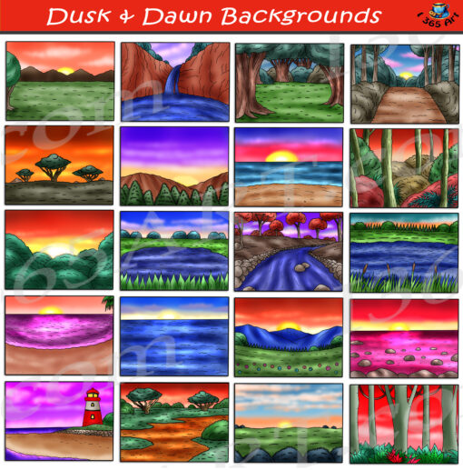 Dusk Dawn Backgrounds Clipart Download