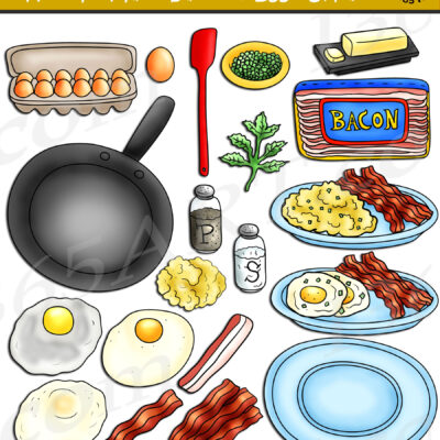 How To Make Bacon & Eggs Clipart