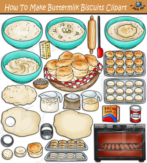 How To Make Buttermilk Biscuits Clipart