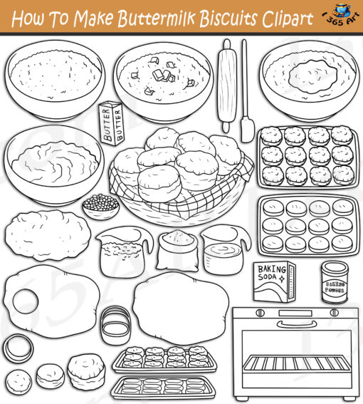 How To Make Buttermilk Biscuits Clipart