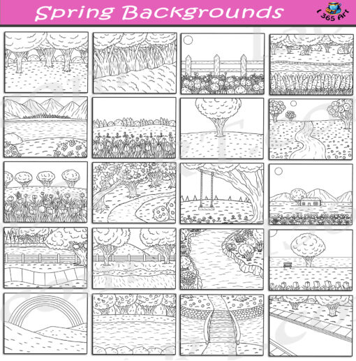 Spring Backgrounds Clipart