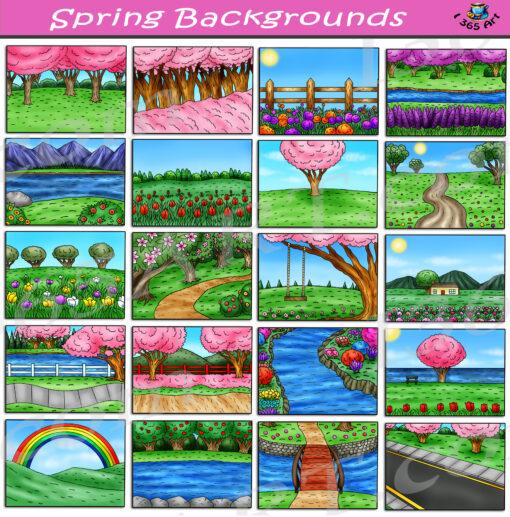 Spring Backgrounds Clipart