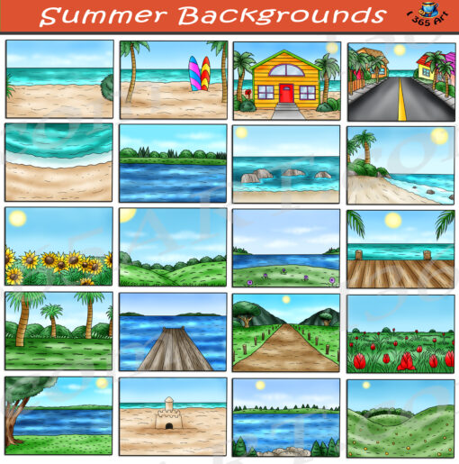 Summer Backgrounds Clipart