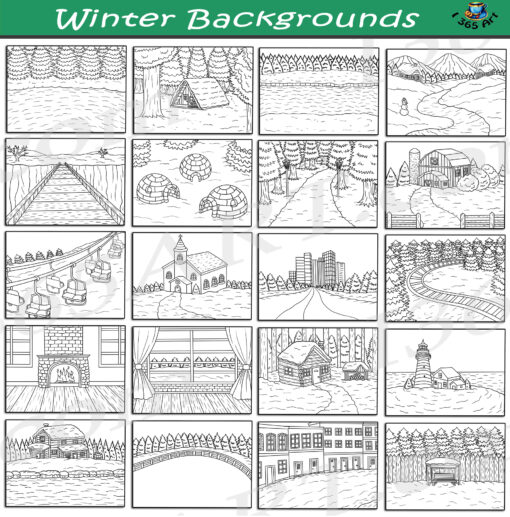 Winter Backgrounds Clipart