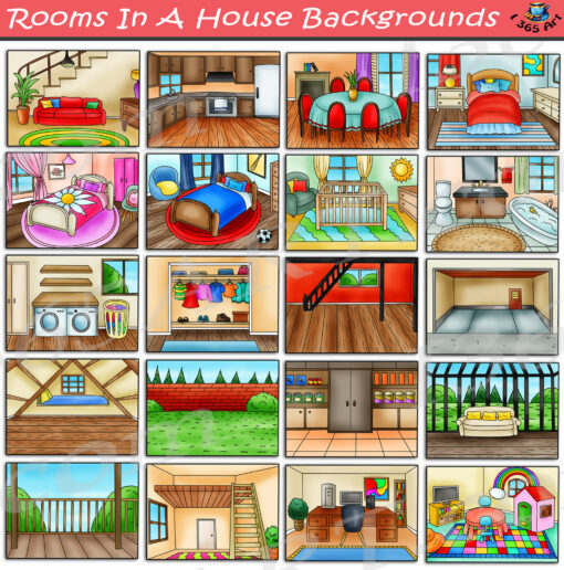 Rooms In A House Backgrounds Clipart