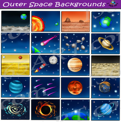 Outer Space Backgrounds Clipart