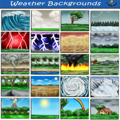 Weather Natural Disaster Backgrounds Clipart