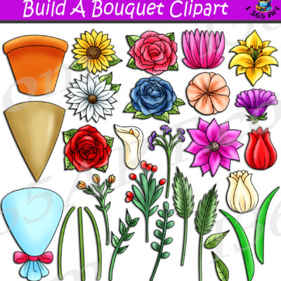 Build A Flower Bouquet Clipart
