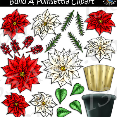 Build A Poinsettia Clipart