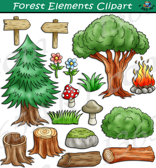 Forest Elements Clipart