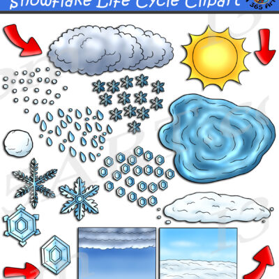 Snowflake Life Cycle Clipart