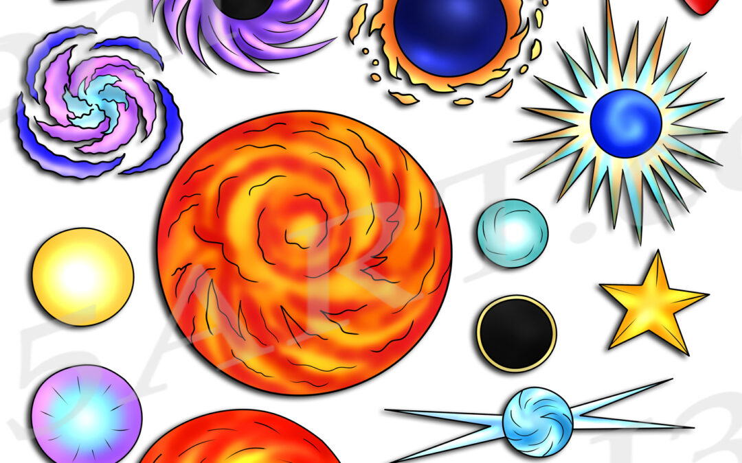 Star Life Cycle Clipart Set Download