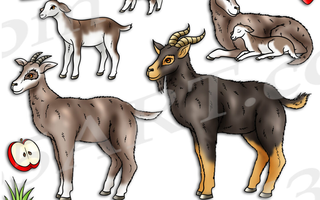 Goat Life Cycle Clipart Set Download