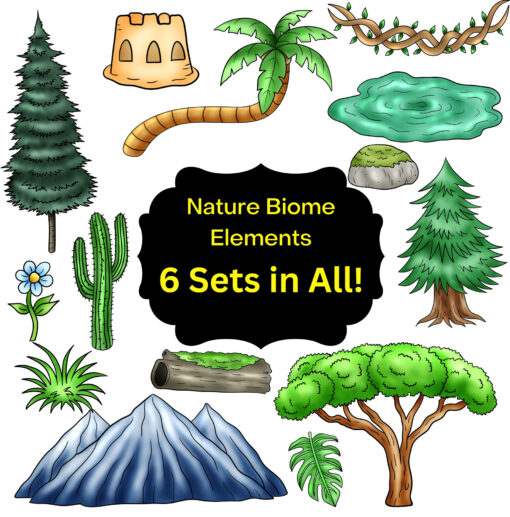 Nature Biome Elements Clipart bundle