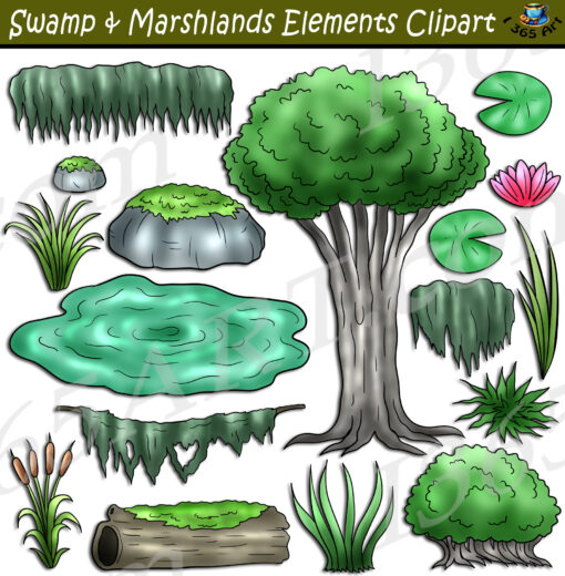Swamp & Marshland Elements Clipart