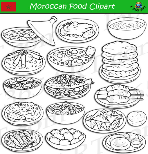 Moroccan Food Clipart
