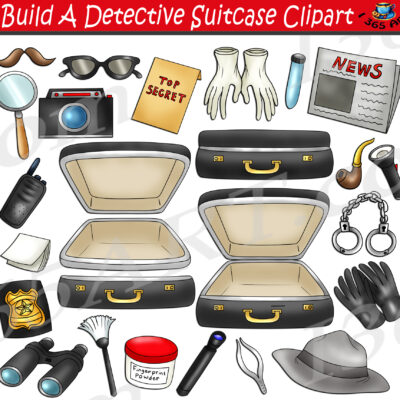 Build A Detective Suitcase Clipart
