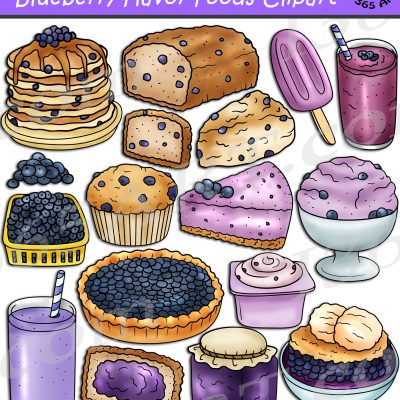 Blueberry Flavor Foods Clipart