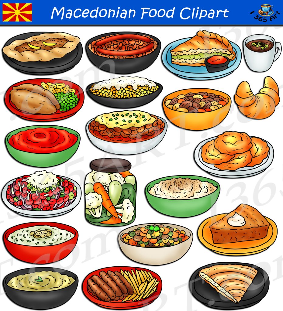 Macedonian Food Clipart - Comida Mexicana - School Clipart